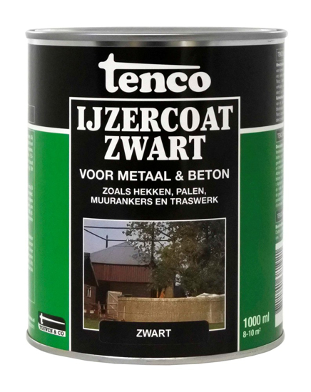 Afbeeldingen van TENCO IJZERCOAT ZWART 1 LTR TEERVRIJ