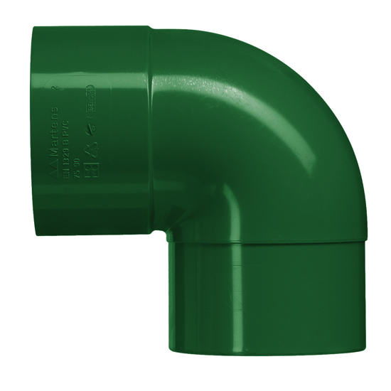 Afbeeldingen van PVC BOCHTVERJONGING GROEN HWA 1XMOF 87GRADEN 80MM
