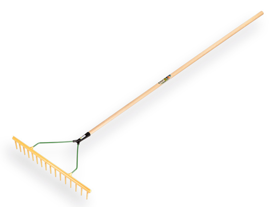 Afbeeldingen van POLYHARK - HOOIHARK JOST RECHT 16 TANDS 65 CM, MET EGALISEERSTRIP EN ATLAS STEEL 160 X 2,8 CM