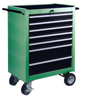 Afbeeldingen van GEREEDSCHAPWAGEN 321 DLG GREEN, SOLIDE PLAATSTAAL, GROEN GEPOEDERCOAT 820*460*1010