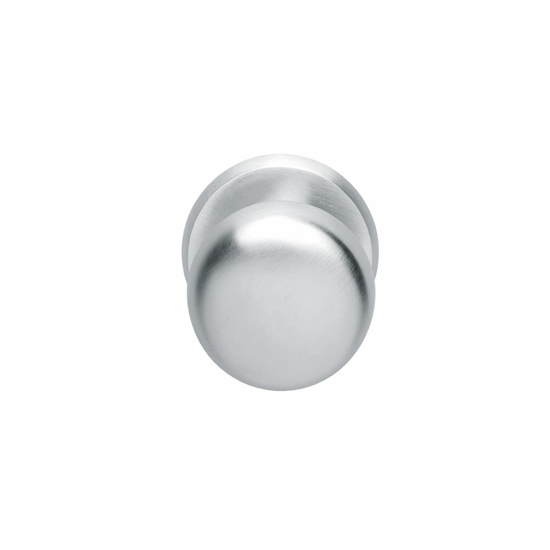 Afbeeldingen van INTERSTEEL VOORDEURKNOP ZWAAR CHROOM MAT KNOP Ø70MM ACHTERPLAAT Ø80MM (0017.393033)