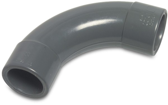 Afbeeldingen van PROFEC BOCHT 90° PVC-U 25 MM LIJMMOF 16BAR GRIJS