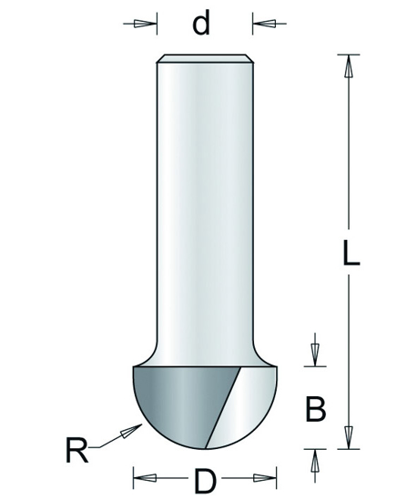 Afbeeldingen van HM HOLPROFIELFREES D=6.3 R=3.2