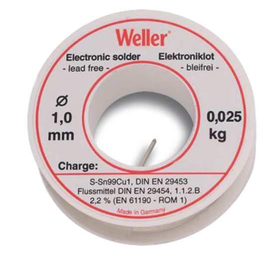 Afbeeldingen van WELLER EL99-1-250 SOLDEERTIN, 1MM, 250G, LOODVRIJ