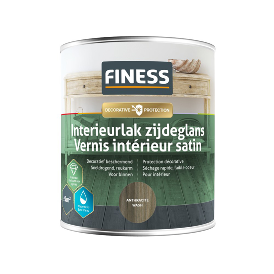 Afbeeldingen van FINESS INTERIEURLAK ZDG 750 ML 4697 ANTRACITE-WASH