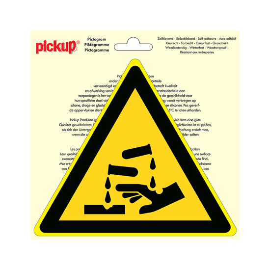 Afbeeldingen van STICKER BIJTENDE STOFFEN PICTO 200 MM DRIEHOEK