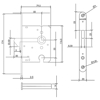 Afbeeldingen van MAUER SCHUIFDEURSLOT 1134 PZ VOORPLAAT RVS 20MM ROND DOORNMAAT 50MM PC55 