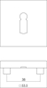 Afbeeldingen van INTERSTEEL ROZET SLEUTELGAT VIERKANT RVS GEBORSTELD 53X53X8MM (0035.351016)