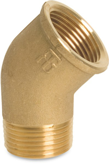 Afbeeldingen van MESSING KNIE 45GRADEN NR.121 40BAR 1"BI X 1"BUI