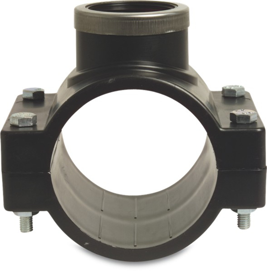Afbeeldingen van PROFEC AANBOORZADEL PP 125 MM X 3/4" KLEM X BINNENDRAAD 6BAR ZWART