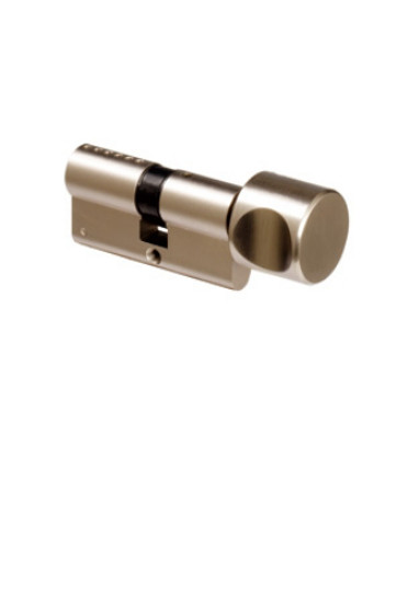 Afbeeldingen van 8674 LIPS-CONTROL, DUBBELE EUROPROFIELCILINDER 17MM, SKG**, MET KNOPBEDIENING. NIET VERLENGD. INCLUSIEF 3 SLEUTELS.