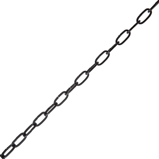 Afbeeldingen van DELTAFIX SIERKETTING 16MM X 2MM METAAL ZWART GELAKT (ROL 60 MTR)
