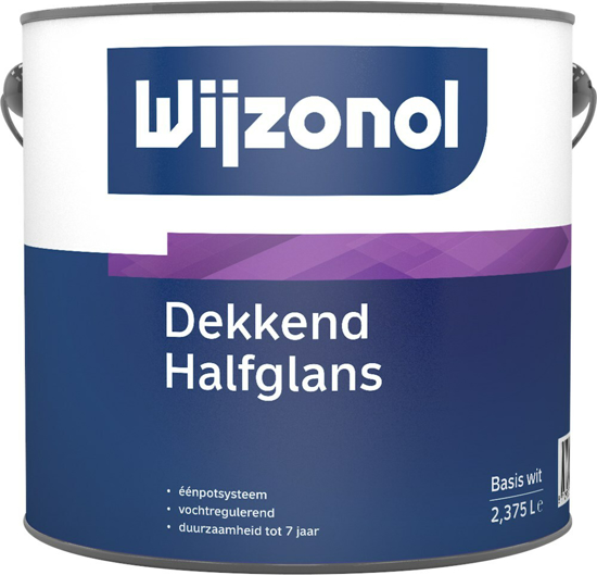 Afbeeldingen van WIJZONOL DEKKEND KMS WIT 2.375 L HALFGLANS