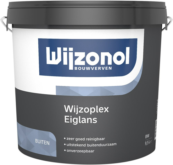Afbeeldingen van WIJZONOL MUURVERF WIJZOPLEX EIGLANS BASIS WIT 9,5 LITER
