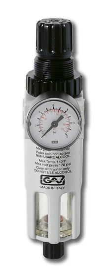 Afbeeldingen van GAV FILTER DRUKREGELAAR FR180 1/4" MET MANOMETER