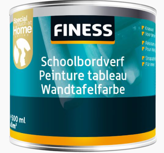 Afbeeldingen van FINESS SCHOOLBORDVERF 500 ML ZWART