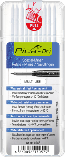 Afbeeldingen van PICA 4043 DRY NAVULLING WIT