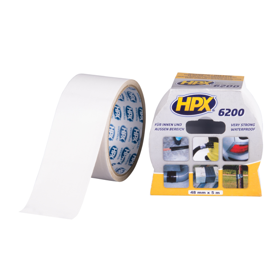 Afbeeldingen van HPX PANTSERTAPE - WIT 48MM X 5M