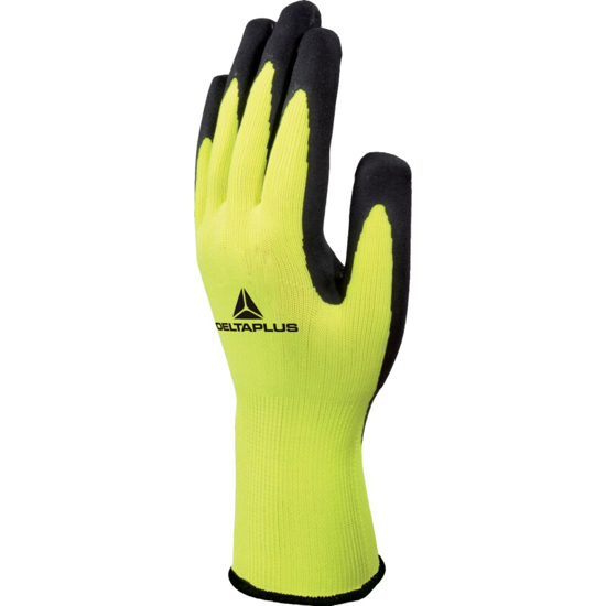 Afbeeldingen van GEBREIDE HANDSCHOEN MET COATING - POLYESTER - LATEXSCHUIM - JAUGE : 13 - 09