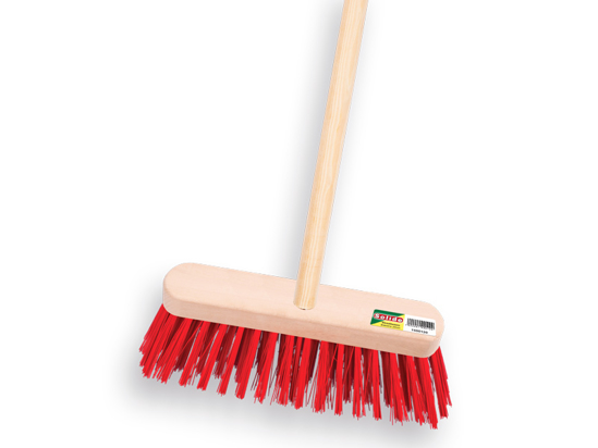 Afbeeldingen van STRAATBEZEM SOLIDE PPN 29 CM, VLAKKE KAP, MET IKAPE STEEL 130 X 2,4 CM. FSC 100%