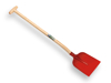 Afbeeldingen van BETONSCHOP ATLAS 1/2 0 ROOD, EXTRA GEHARD, MET ATLAS SCHOPSTEEL 110 CM GEBOGEN