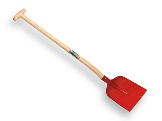 Afbeeldingen van BETONSCHOP ATLAS 1/2 0 ROOD, EXTRA GEHARD, MET ATLAS SCHOPSTEEL 110 CM GEBOGEN