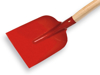 Afbeeldingen van BETONSCHOP ATLAS 1/2 0 ROOD, EXTRA GEHARD, MET ATLAS SCHOPSTEEL 110 CM GEBOGEN