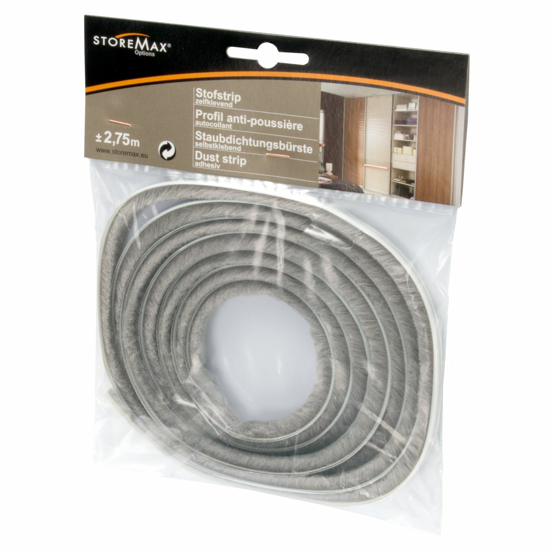 Afbeeldingen van SCHUIFD. ACC. STOFSTRIP GRIJS 2,75 METER