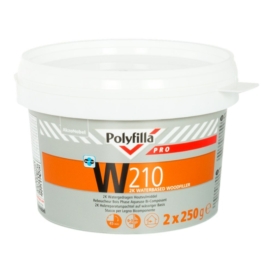 Afbeeldingen van POLYFILLA PRO W210 2-COMPONENTEN WATERGEDRAGEN HOUTVULMIDDEL 500ML