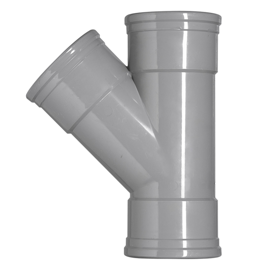 Afbeeldingen van PVC T-STUK MANCHETVERBINDING 3XMOF 45GRADEN 160X160MM