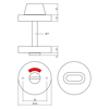 Afbeeldingen van INTERSTEEL ROZET TOILET- BADKAMERSLUITING ROND MAT ZWART Ø53X10MM (0023.341060)