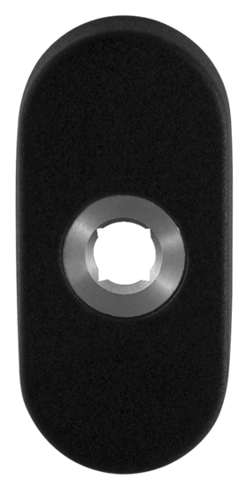 Afbeeldingen van GPF OVALE CLICK ROZET 70X32X10MM RAL 9005 ZWART