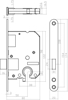 Afbeeldingen van INTERSTEEL WONINGBOUW CILINDER KASTSLOT 55MM, VOORPLAAT AFGEROND WIT GELAKT, 20X174, DOORN 50MM INCL. SLUITPLAAT (0094.954129)