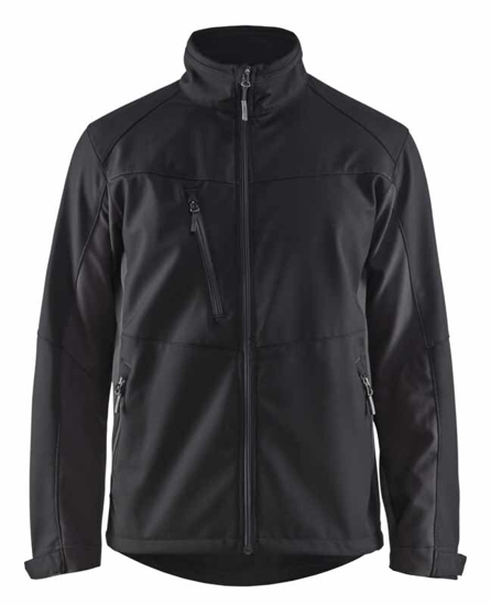Afbeeldingen van SOFTSHELL JACK ZWART/DONKERGRIJS S 495025169998S