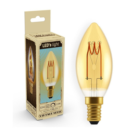 Afbeeldingen van VIN FLEXILED DIM KAARS 3W 1800K E14