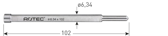 Afbeeldingen van UITWERPSTIFT ø6,35X102