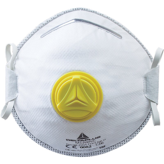 Afbeeldingen van DELTA PLUS WEGWERPMASKER MET VENTIEL M1200V FFP2 DOOS 10 STUKS