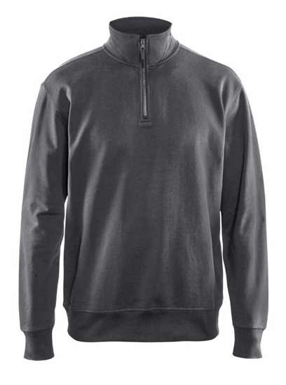 Afbeeldingen van SWEATSHIRT MET HALVE RITS DONKERGRIJS XXL 336911589800XXL