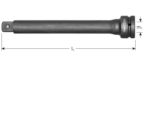 Afbeeldingen van VERLENGSTUK VIERKANT 1/2" L=125