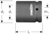 Afbeeldingen van KRACHTDOP, BINNENVIERKANT 1/2", KORT, L=40, SW 15