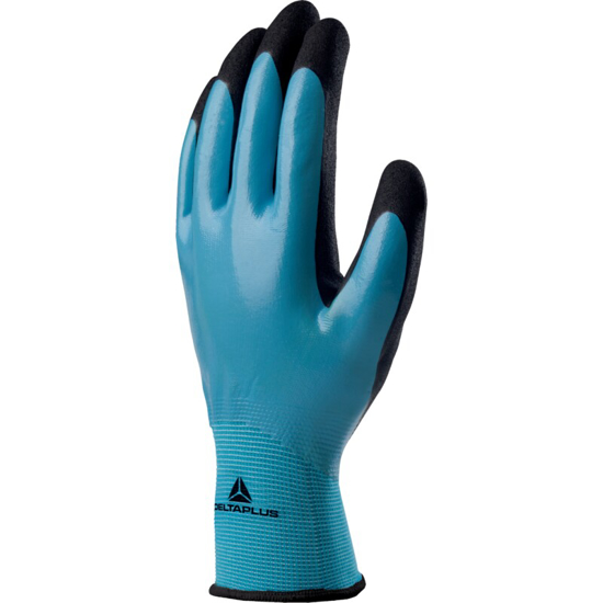 Afbeeldingen van GEBREIDE HANDSCHOEN MET COATING - POLYAMIDE - DUBBELLAAGS NITRIL - JAUGE : 15 - 09
