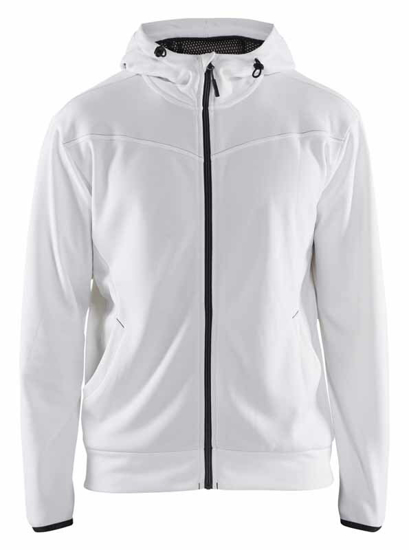 Afbeeldingen van HOODED SWEATSHIRT MET RITS WIT/DONKERGRIJS S 336325261098S
