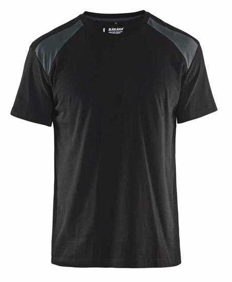Afbeeldingen van T-SHIRT BI-COLOUR ZWART/DONKERGRIJS S 337910429998S