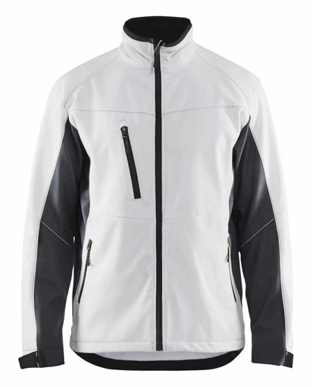 Afbeeldingen van SOFTSHELL JACK WIT/DONKERGRIJS S 495025161098S