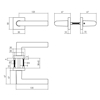 Afbeeldingen van INTERSTEEL DEURKRUK BROOME OP ROZET ALU ZWART 50X50X10MM (0023.005802)