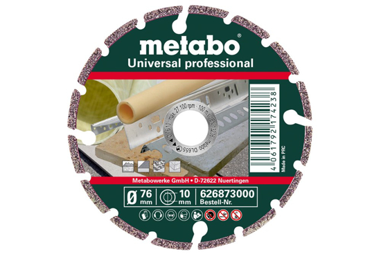 Afbeeldingen van METABO DIAMANT-DOORSLIJPSCHIJF Ø 76 X 10 MM, PROFESSIONAL, UP