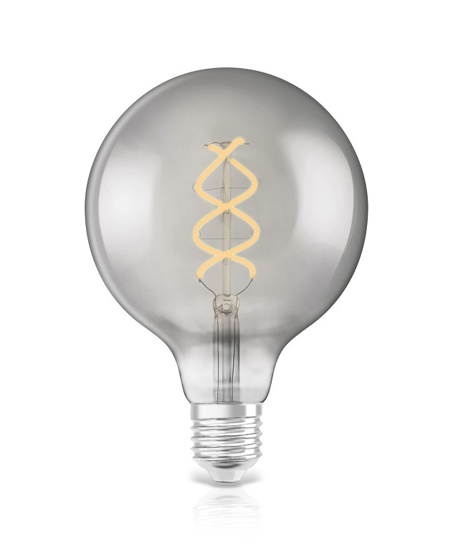 Afbeeldingen van OSRAM VINTAGE 1906 GLOBE 15 LED FILAMENT 4W 818 SMOKE E27