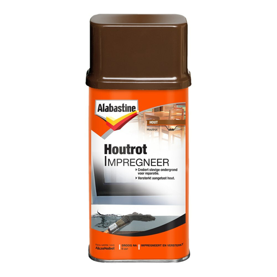 Afbeeldingen van ALABASTINE HOUTROT IMPREGNEER BLIK 250ML