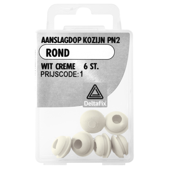 Afbeeldingen van DELTAFIX AANSLAGDOPJES VOOR KOZIJN RAL 9010 PN2 ROND 4ST