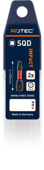 Afbeeldingen van IMPACT SCHROEFBIT SQD 2, L=30, C6.3, BASIC